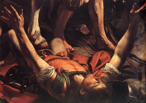 Detail from Caravaggio's 'The Conversion on the Way to Damascus' (1600)